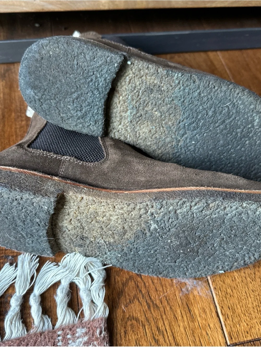 Astorflex Bitflex Chestnut Brown Suede Chelsea Boots 42 Italy Rubber Sole 9